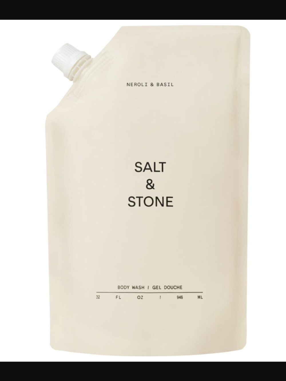 NWT Salt & Stone  Neroli & Basil Body Wash 152 32 oz Refill Pouch